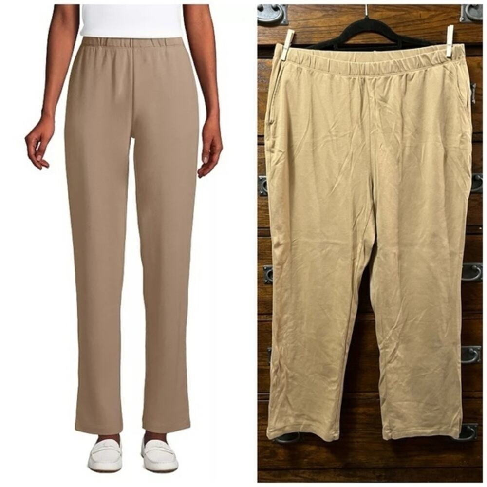 NWOT! Lands’ End Women's Sport Knit High Rise Elastic Waist Pants